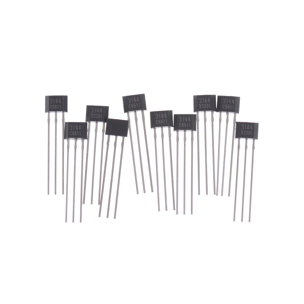 10 Peças A3144 A3144E OH3144 Y3144 3144 Sensor de Efeito Hall Sensor Hall para Motor Elétrico Sem Escovas TO-92UA