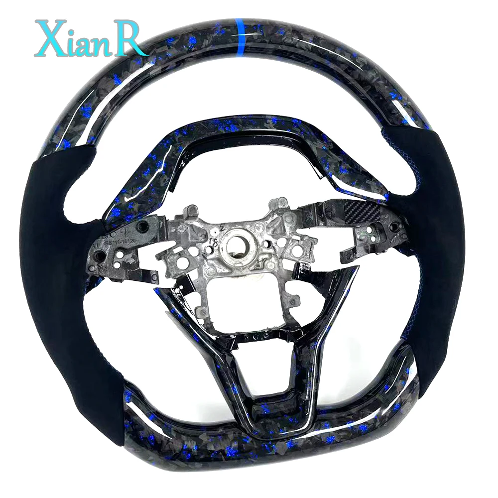 High Quality Customized Blue Forged Carbon Fiber Steering Wheel for Honda Accord 10th Generation 2019-2024