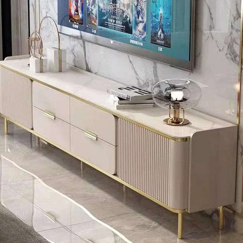 디자인 미니멀리즘 TV 콘솔 캐비닛 개성 단순하고 독특한 취향 TV 스탠드 중국 미학 가구 라운지 세트 가구