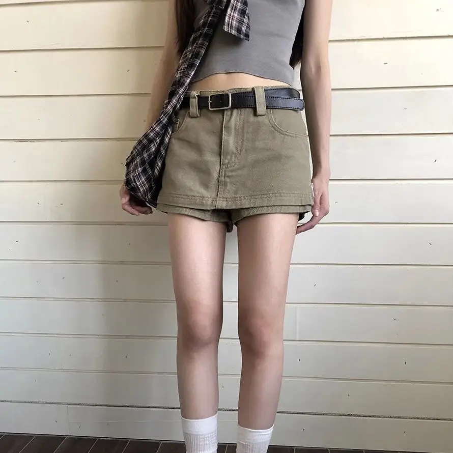 

Fashion Retro Spice Girl Anti-light Skirt Women's New High-waisted Denim A-word Skirt