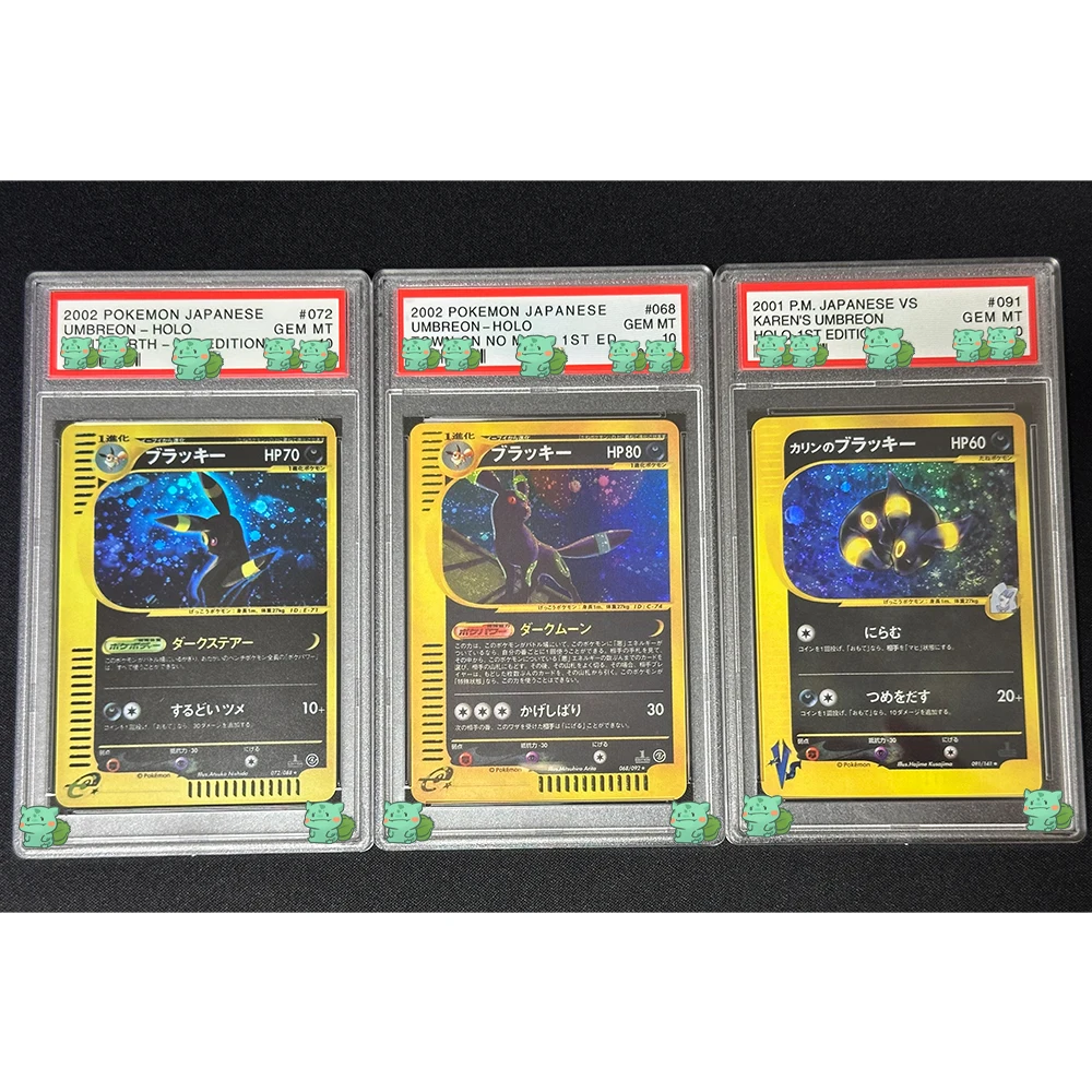 E-Cards Series Classic PTCG Graded Collection Card 2002 JAPANESE UMBREON HOLO SPLIT EARTH-1ST ED. GEM MT 10 Card Flash Kids Gift