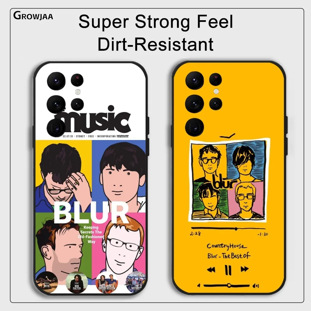 

B-Blur Band Rock Roll Phone Case For Samsung Galaxy S24 Ultra S22 S23 Ultra S21 S20 5G Protective Silicone TPU Funda