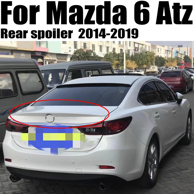 

YKSRDNF High Quality ABS Plastic Primer Color Car Tail Wing Rear Trunk Spoiler For Mazda 6 Atenza 2014 2015 2016 2017 2018 2019