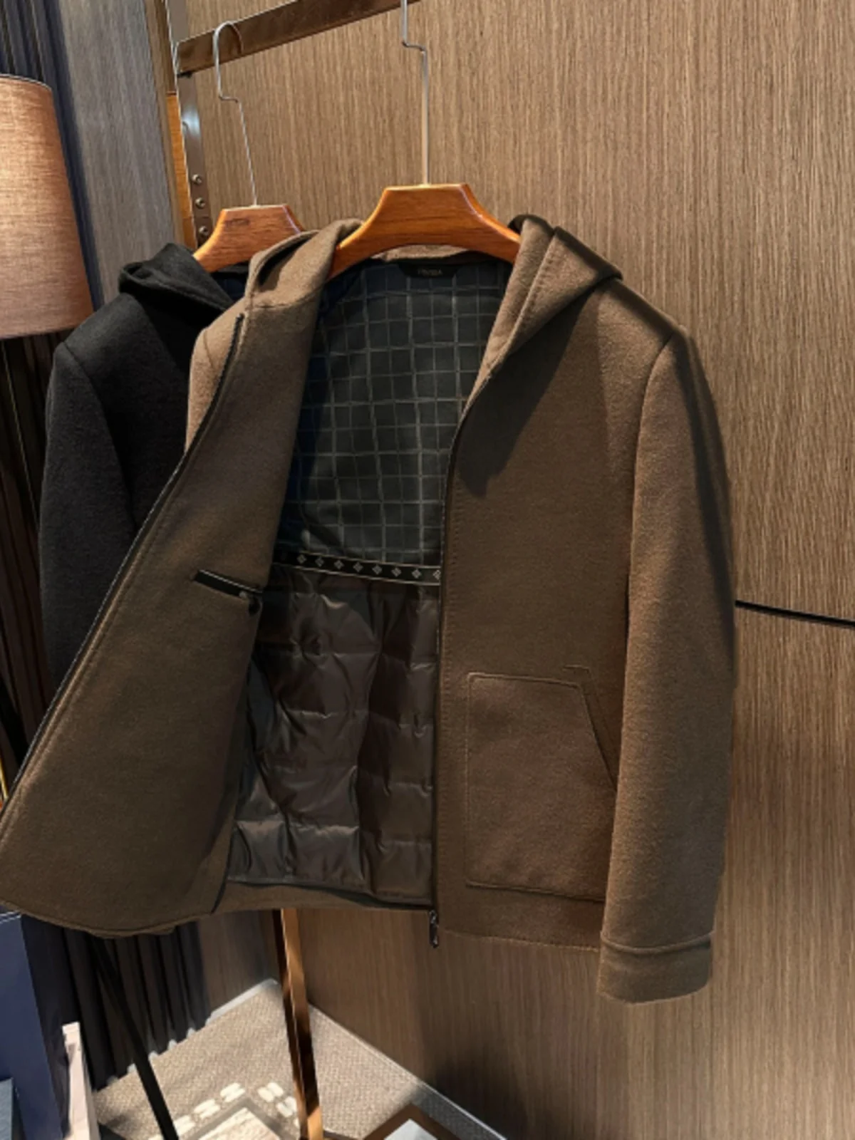 

Classic Pure Version Goose down Inner Men's High Quali ort Double-Faced Woolen Coat Jaet Winter Warm Busin Gentleman...