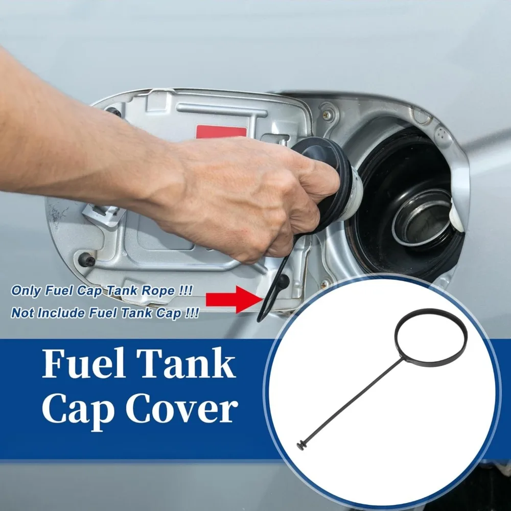 Black Gas Fuel Cap with Anti-Lost Tether Replacement Fit for Mercedes-Benz A/B/C/E/S Class & AMG Series