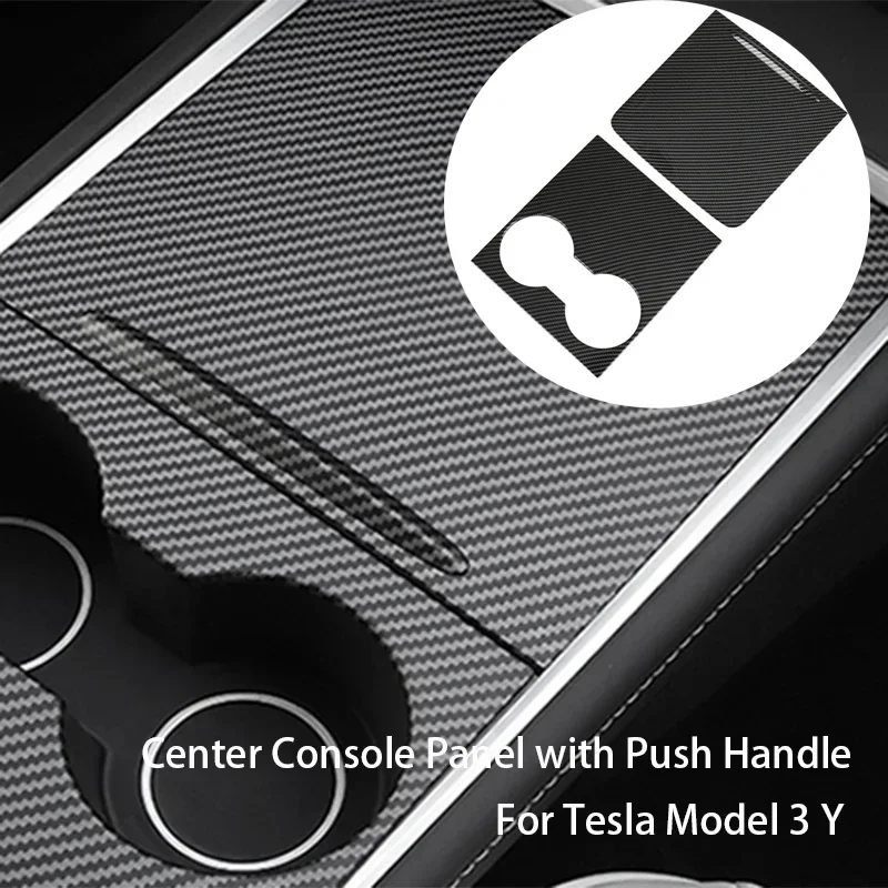 Central Control Patch for Tesla Model 3 Y Center Console Panel ABS Cover Fit with Original Car Protective Car Accessories 2023