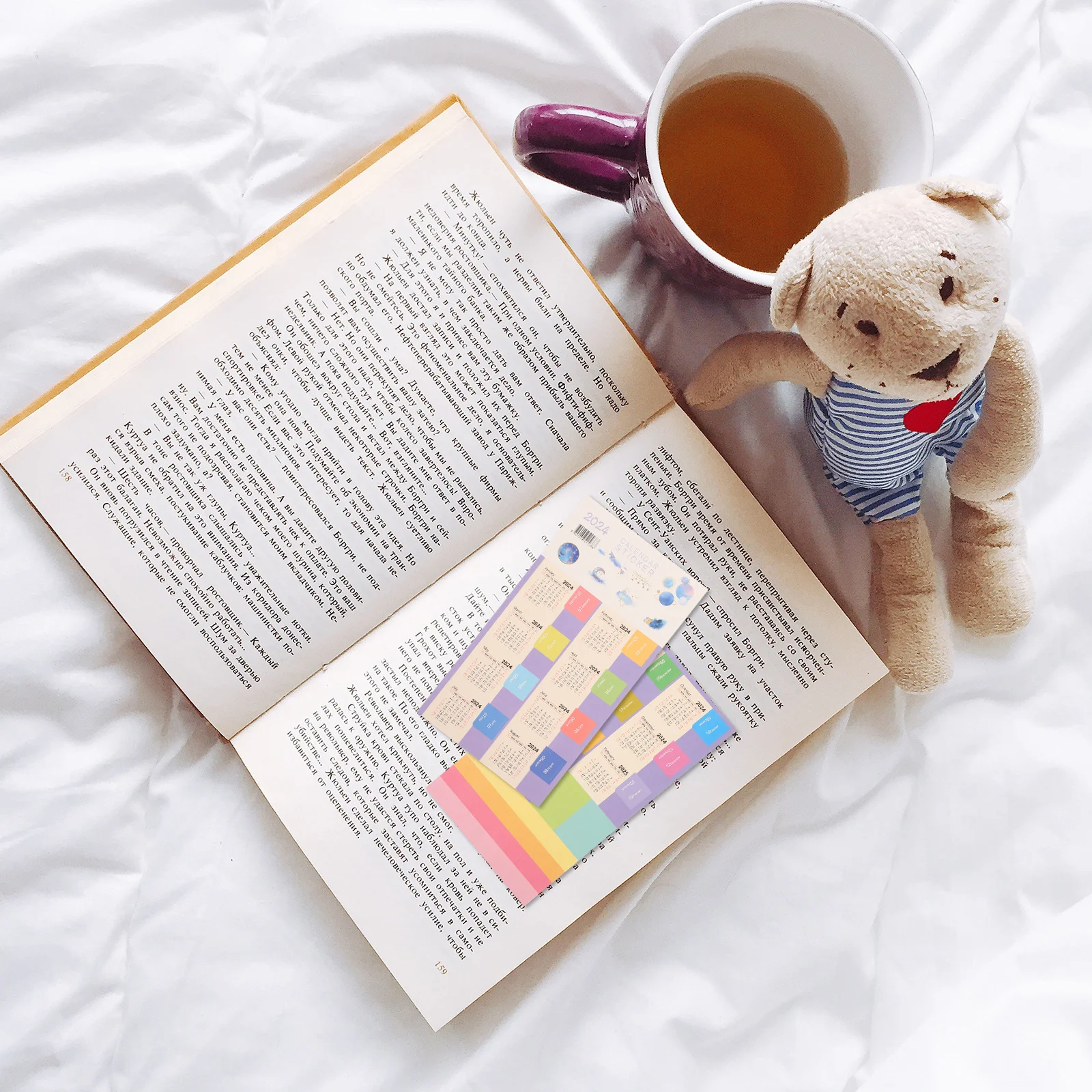 9Packs Calendar Stickers Multi-Color Monthly Planner Tabs Bookmark Reading Use Schedule Index Tabs for Notebook