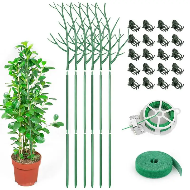 Plant Climbing Support Twig Plant Sticks 6-Piece-Set Detachable Unnoticeable Plant Support Structures For Climbers Creepers