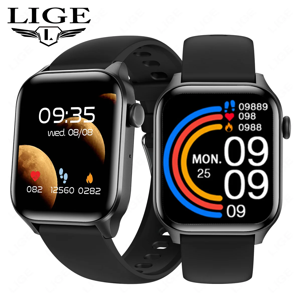 

Смарт-часы LIGE 2026: модные, с Bluetooth-звонками, мониторингом сердечного ритма, водонепроницаемые, для спорта и фитнеса. Новинка!