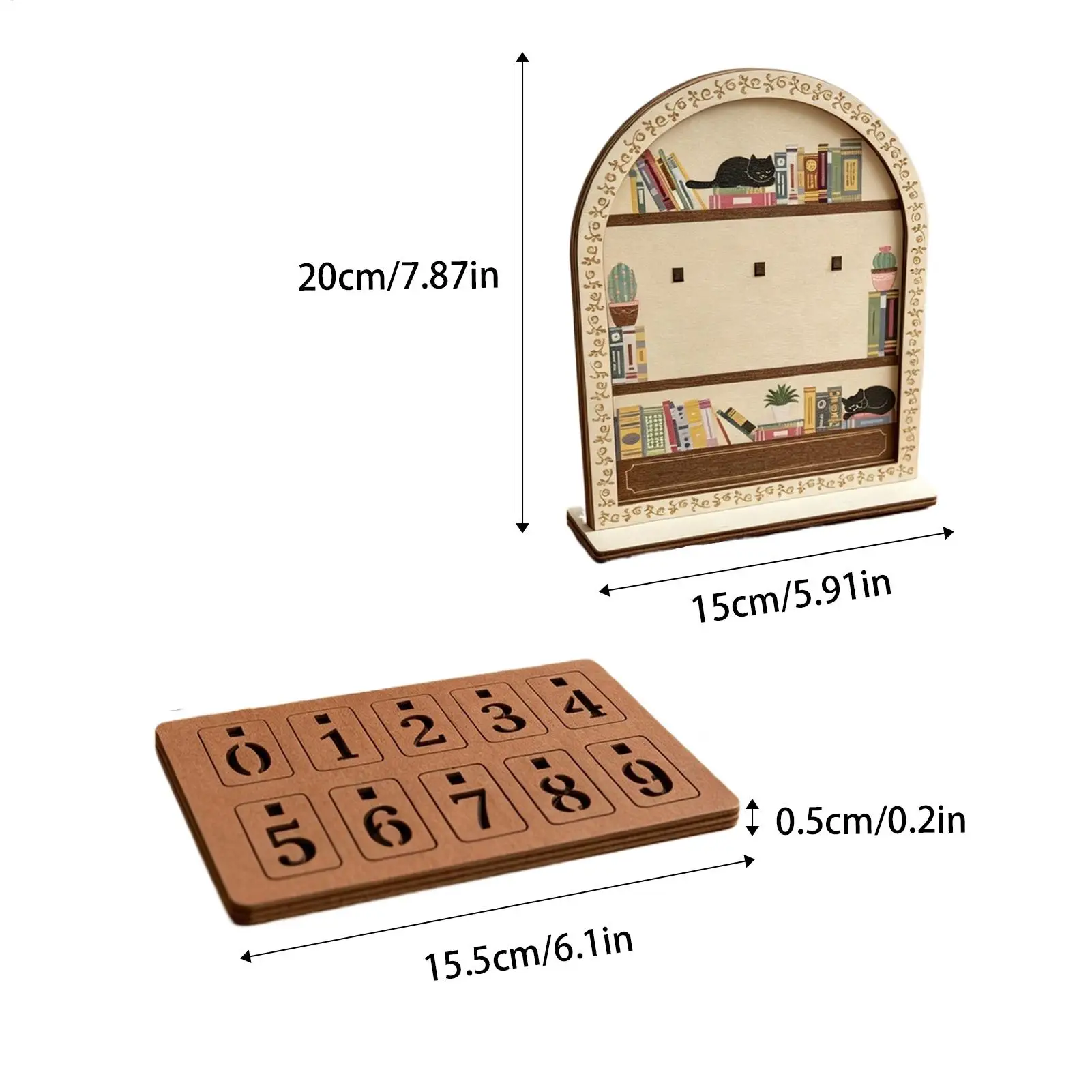 Wooden Book Read This Year Counter 0 to 999 Reader Decorations Sign for Classroom Home Librarian Book Lovers Women Men view 6