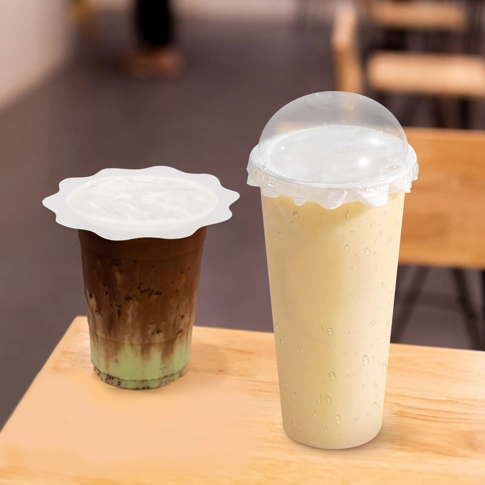 500Pcs Thickened Paper Beverage Sealing Liners Oilproof Leakproof Fit All Paper Cups Bubble Tea Coffee Cups for Cafe Takeaway