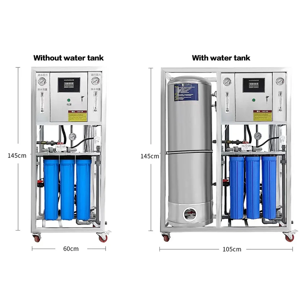 Custom 500L 98% Desalination Rate Ro Water Purification System