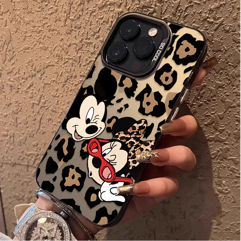 حافظة ميكي بطبعة الفهد لهاتف Xiaomi Redmi A5 A4 A3 A3X A2 A1 Plus 13X Redmi K80 Ultra K70 K70E K60 K60E K50 K40 K40S K30 PC