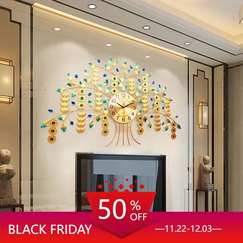 

Modern Living Room Wall Clock Led Large Mechanism Gold Large Digital Wall Clock New Design Duvar Saati Living Room Decoration L