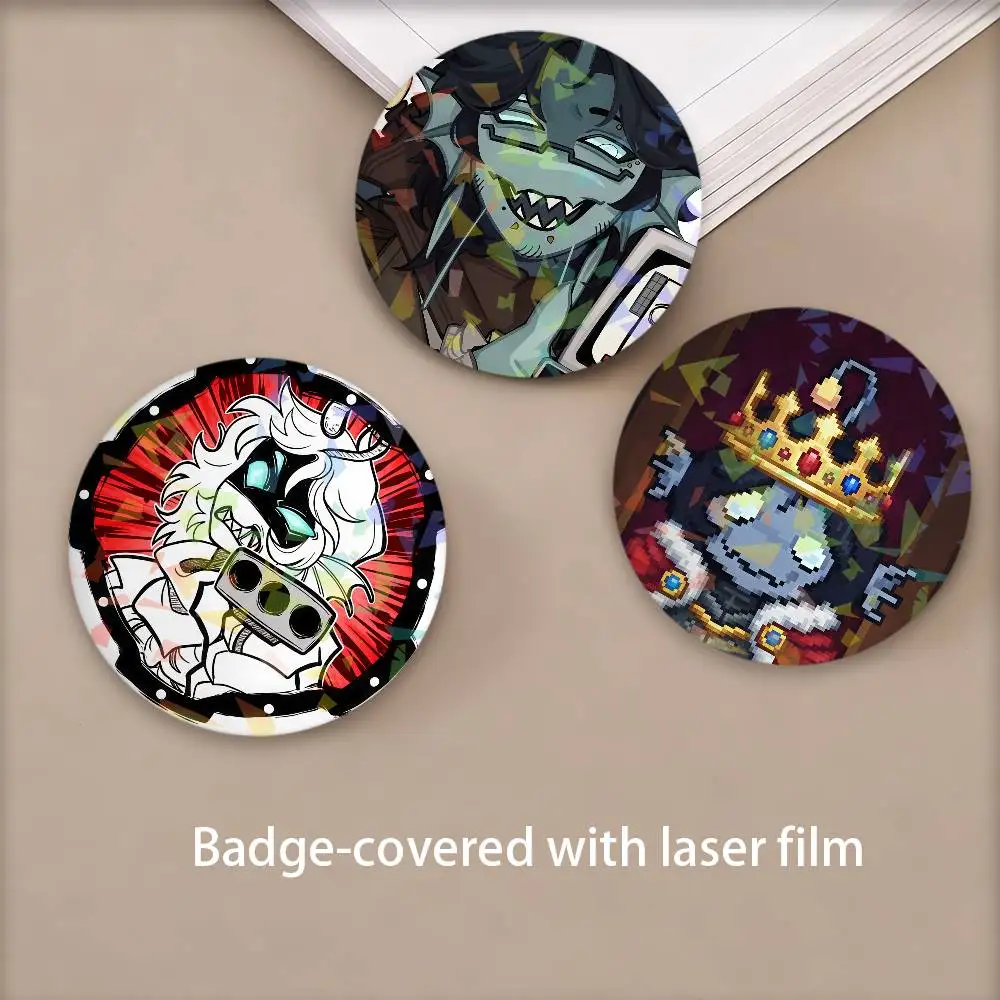 P-Pressure Sebastian Solace Game Badge Set Glass Shine Lapel Backpack Costume Gift Decoration Birthday Enamel Pin Bag Brooch