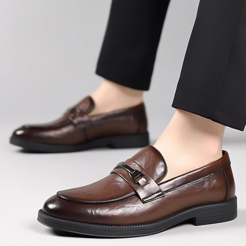 

Business Leather Shoes men slip on Shoes Breathable Men Casual Loafers Comfortable Shoes for Men Spring autumn Men's moccains