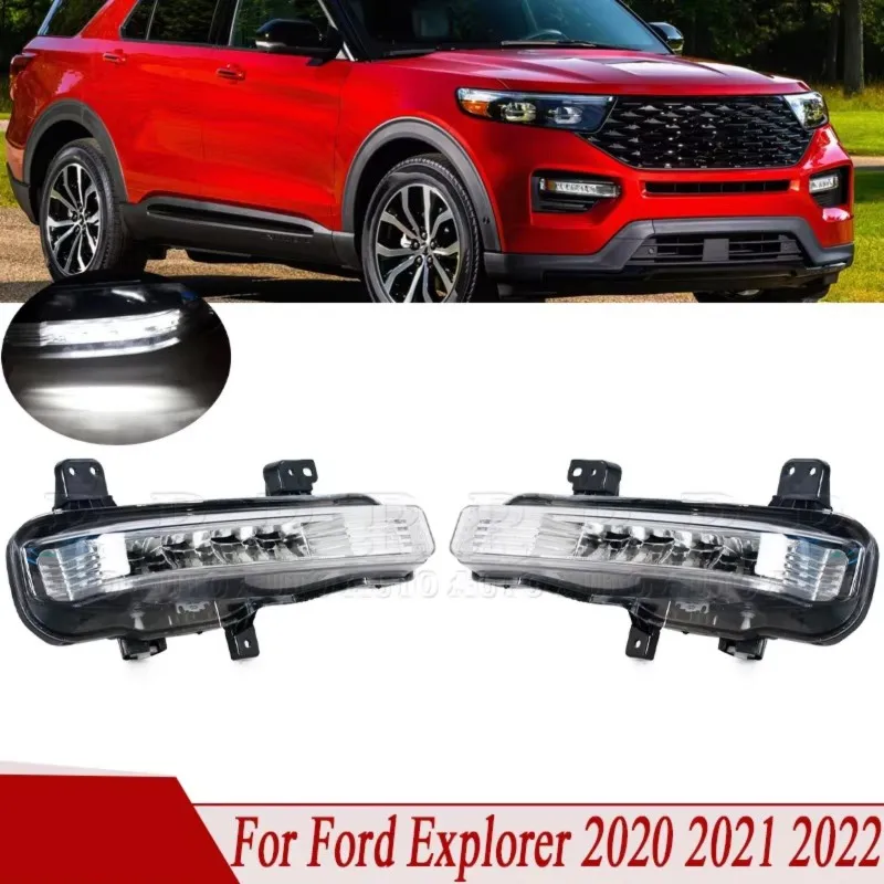 Reliable-For US-Spec For Ford Explorer 2020-2023 Front Bumper LED Daytime Running Lights Fog Lights Part Numbers LB5Z15200A LB5Z