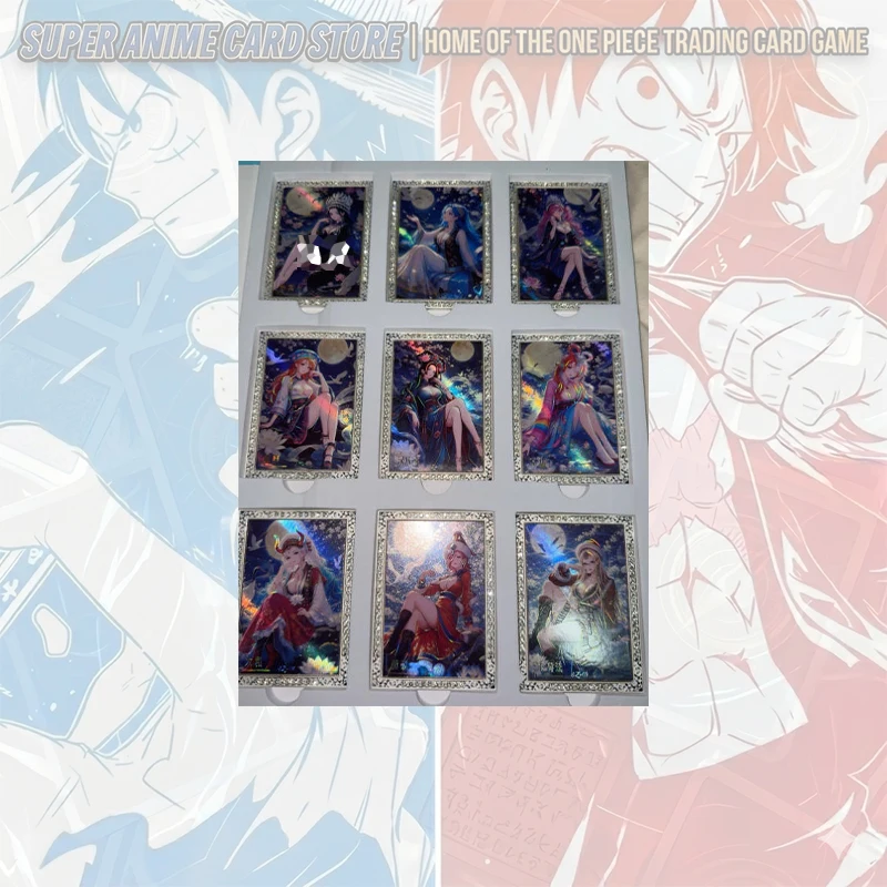 Japanese Anime ONE PIECE Metal Cards Nefertari D. Vivi Boa Hancock Nico Robin Yamato NAMI Shirahoshi Perona Collectible Cards