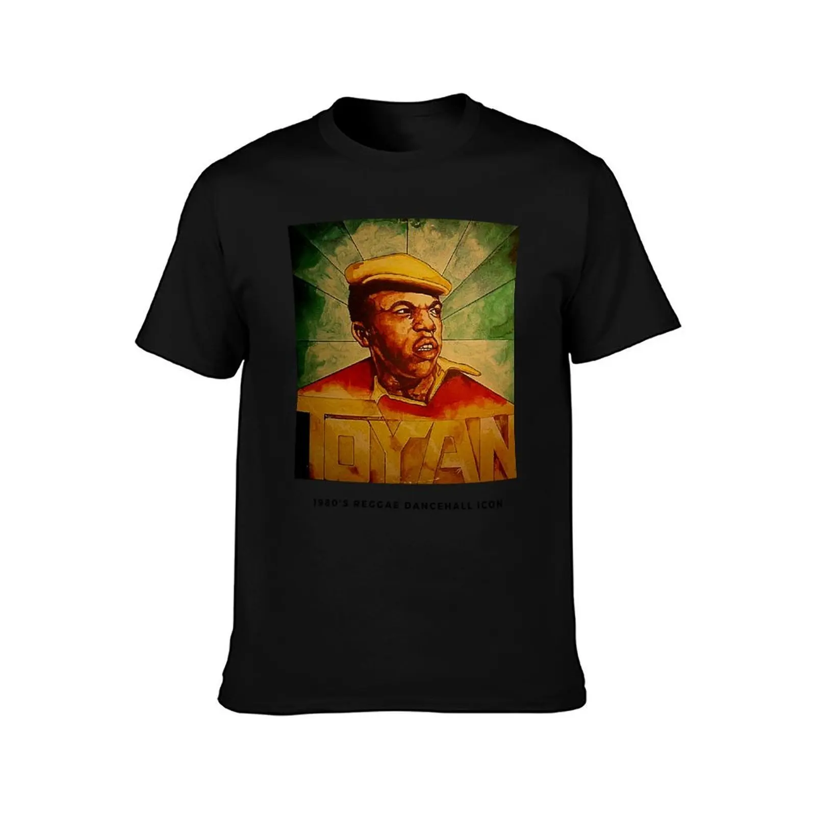 Papa Toyan 1980s Reggae Dancehall Icon Soundsystem Star T-Shirt Holiday Casual Short Sleeve Top T-Shirt