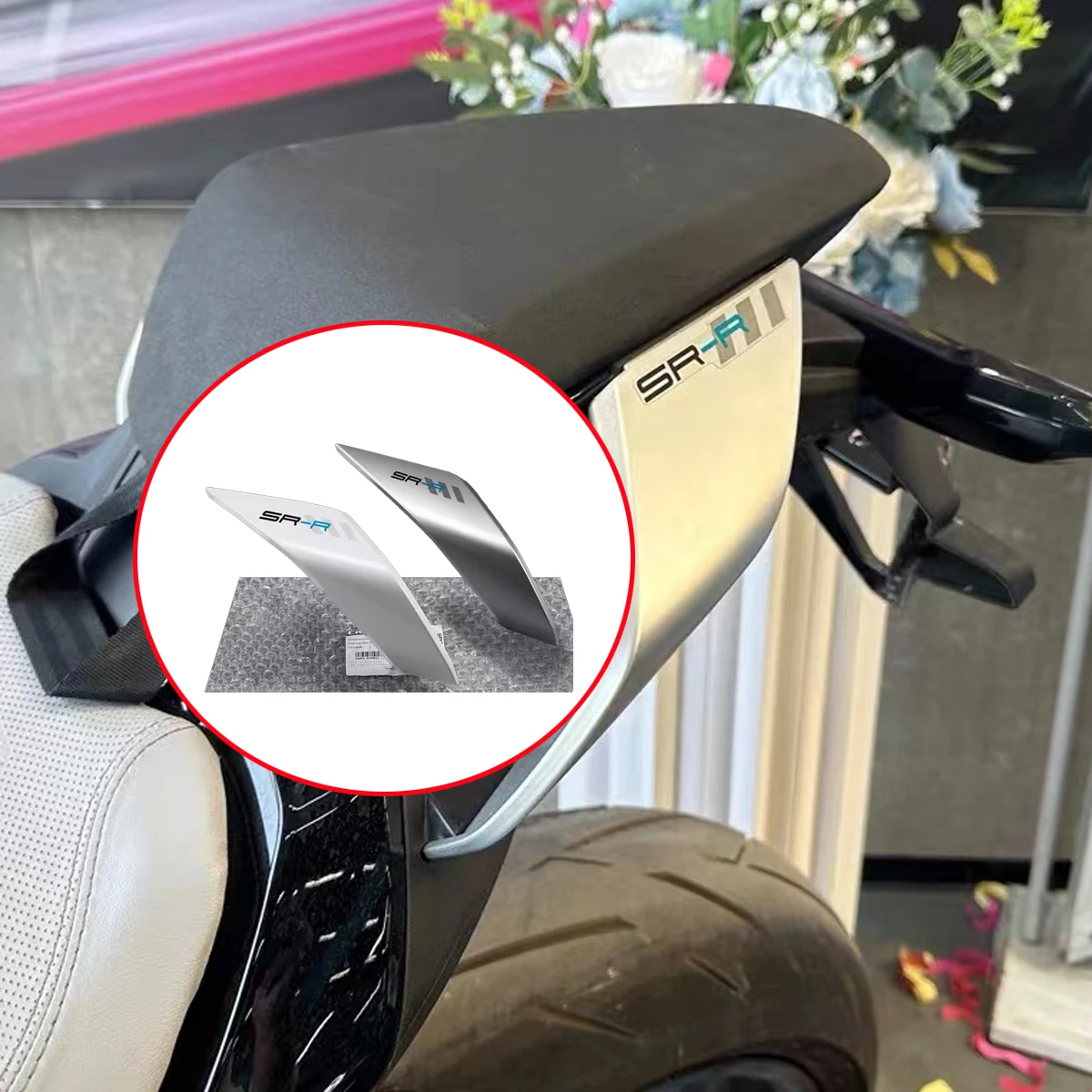 

675SR motorcycle shell air guide cover rear seat cushion protective plate tail light cover Original Fit For 675SR-R 675SS