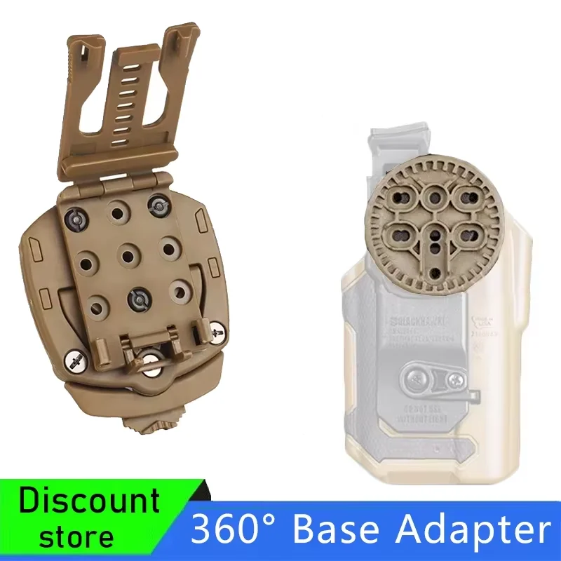 

Tactical Holster Base Adapter 360° Revolve Outdoor Hunting Airsoft Shooting Holster Mounting Accessory