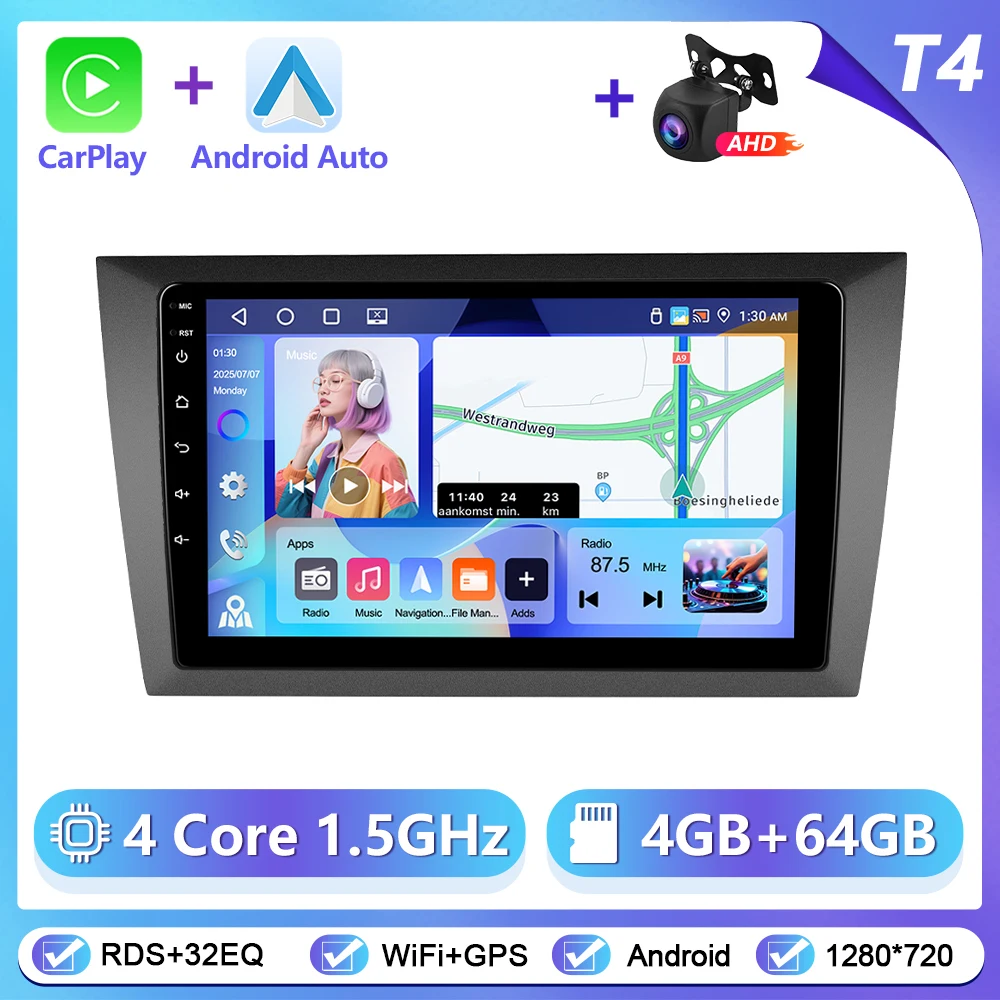 Podofo CarPlay Android Auto autoradio voor Volkswagen Golf 6 2010-2013 GPS Intelligent Systems Stereo Multimedia autoradio