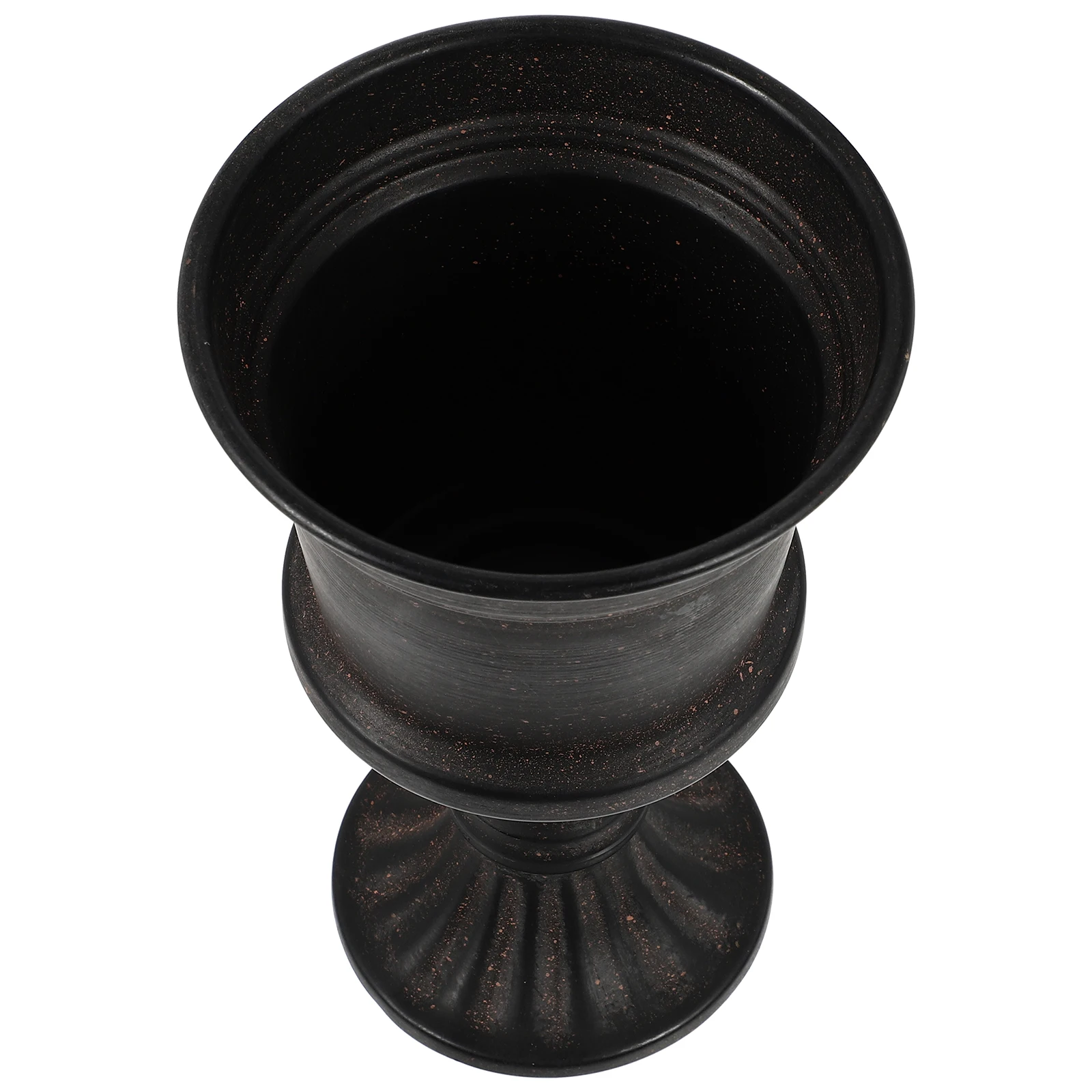 

Artificial Flower Flowerpot Dining Room Table Decor Rustic Iron Tabletop Metal Vase
