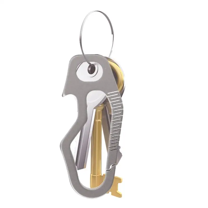 Titanium Carabiner Keychain Portable Car Key Accessories Quick Release Carabiner Clip Multifunctional Backpack Ornament