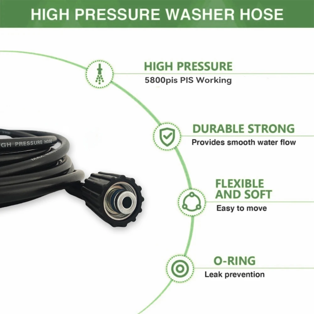 Tuyau à haute pression de nettoyeur avec le tuyau d'extension de livres d'eau de connecteur M22-14/15 pour certains de Sterwins/détruisez l'extension d'ewooand