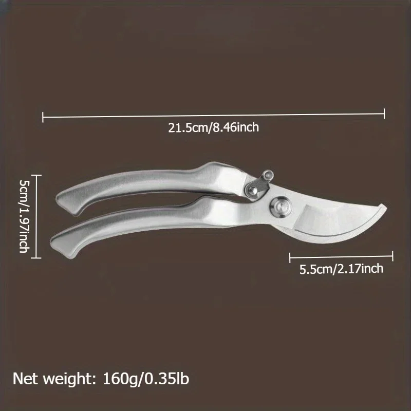 All-Steel Heavy-Duty Shears - 30CR14 Steel Branch Trimming, Floral Pruning & Fruit Picking Scissors Durable & Multi-Functional