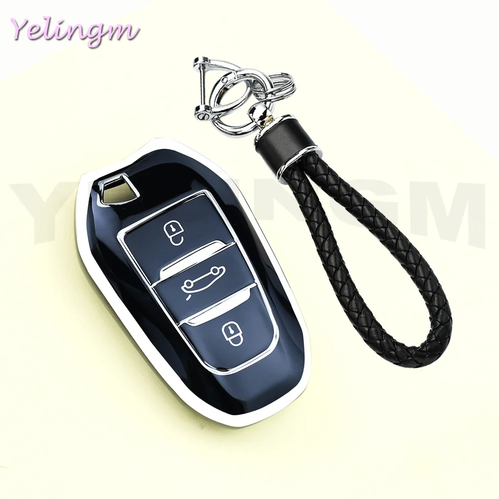 Schutzhülle Schlüsselanhänger TPU Autoschlüssel-Etui für Peugeot 2008 3008 4008 5008 308 408 508 Citroen C1 C2 C4 C6 C3-XR Picasso Grand DS3 DS5