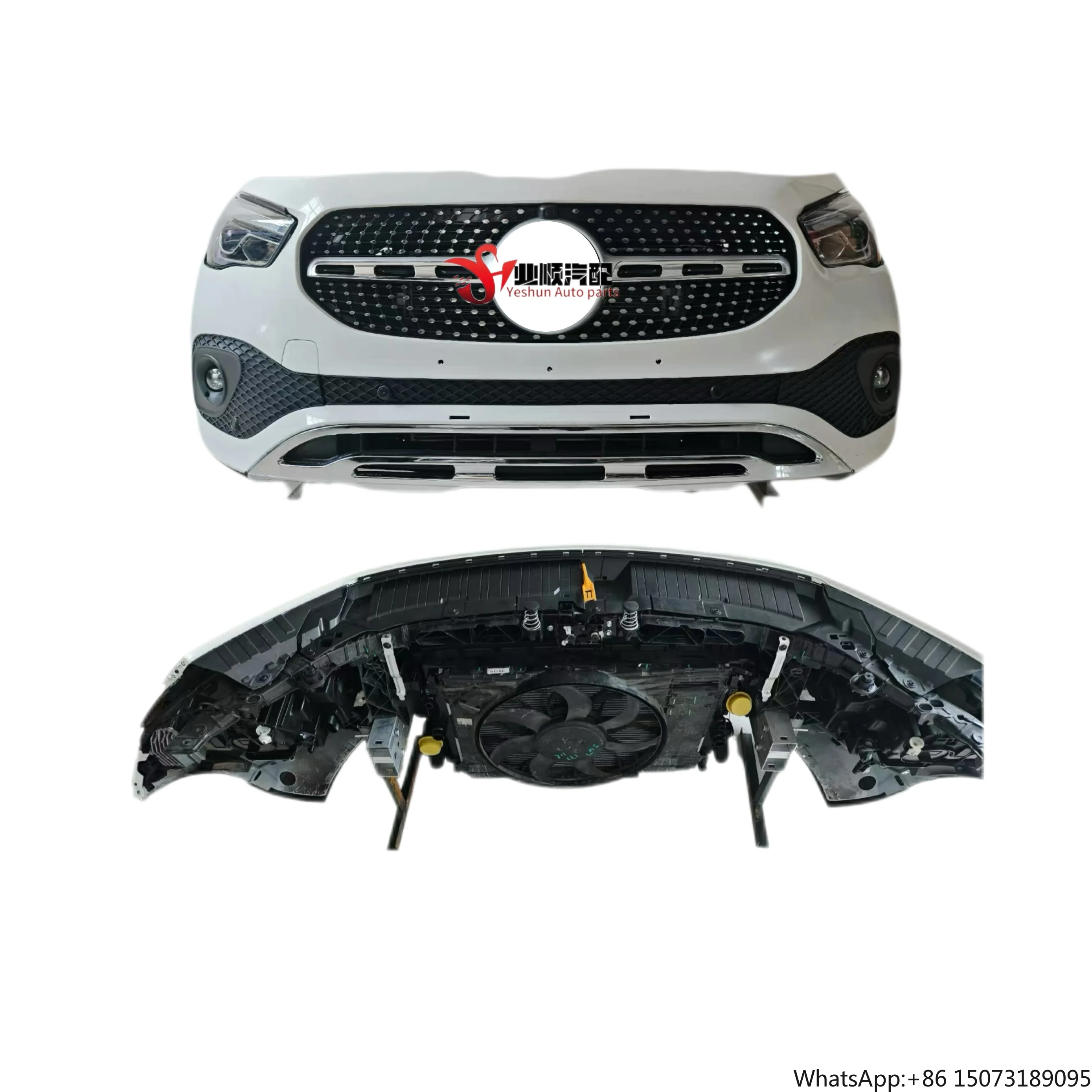 

Высококачественный, популярный передний бампер для Mercedes-Benz GLA (класс 247) с решеткой радиатора и фарами для комплекта обвеса