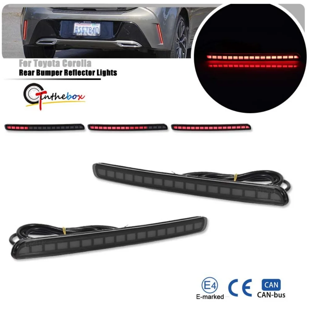 

Отражатель заднего бампера автомобиля, задние/тормозные светодиодные фонари, задние противотуманные фары с последовательным указателем поворота для Toyota Corolla Hatchback 2019-2022