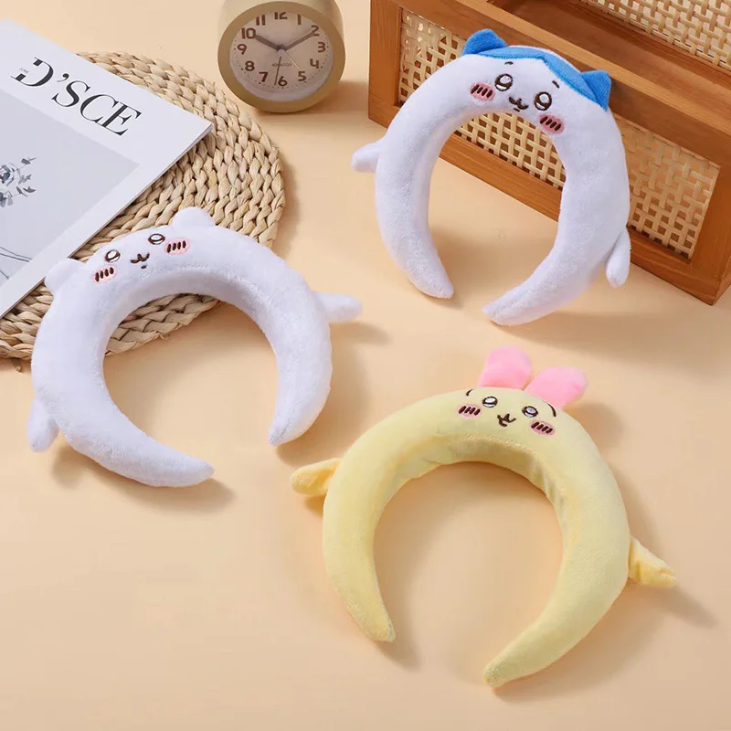 Chikawa dos desenhos animados de pelúcia faixas de cabelo rosto lavagem hairbands novo bonito headbands kawaii dos desenhos animados maquiagem presentes de cabelo