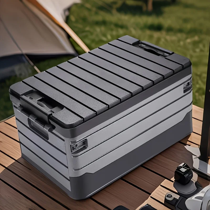 35/60L Foldable Outdoor Storage Box Large Capacity Camping Container Patio Cushions Accessories Gardening Tools Trunk Organizer