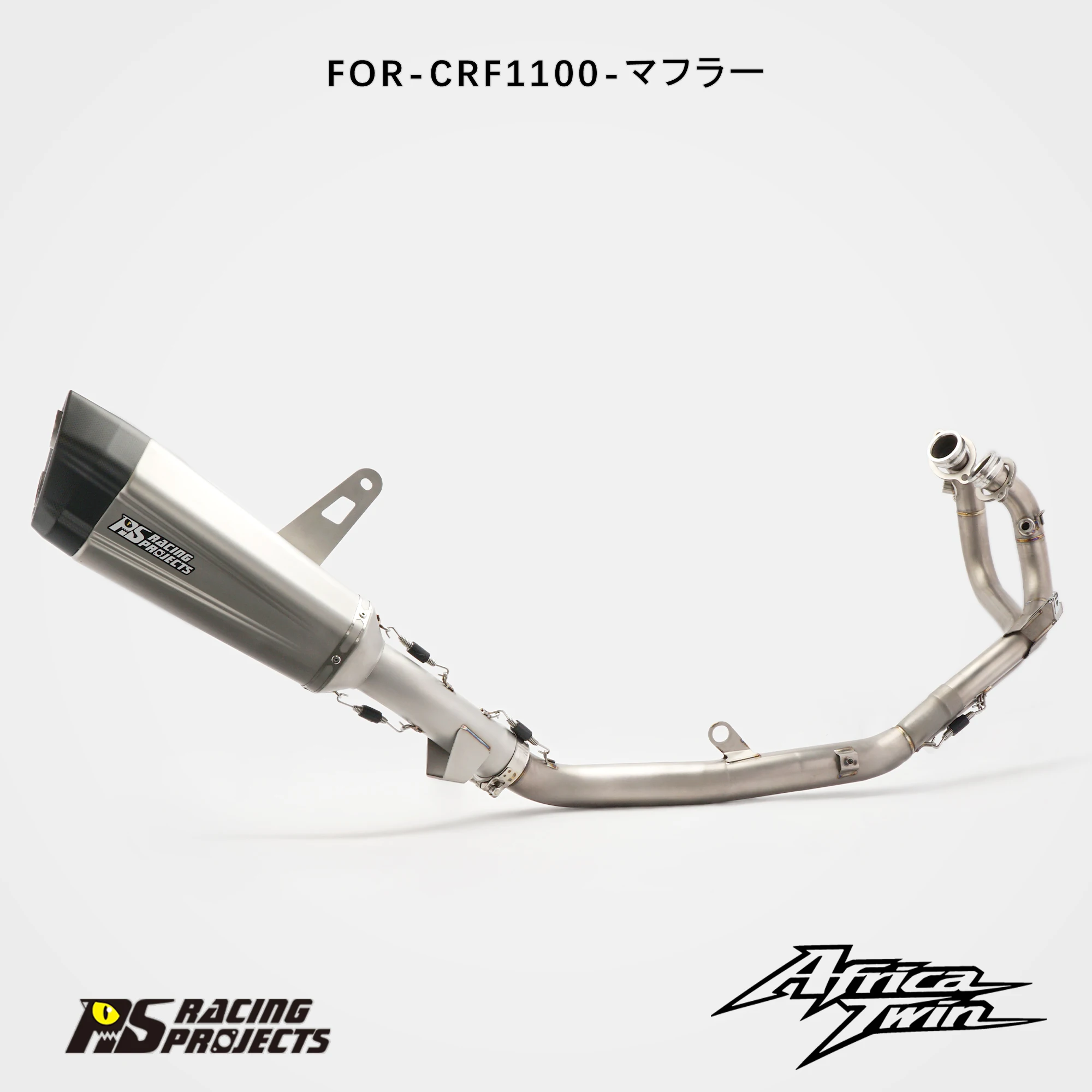 Full Exhaust System For Honda CRF1100L Africa Twin 2020‑2026 Ti Front Mid Pipe SS Rear Muffler Slip‑On Adventure Motorbike