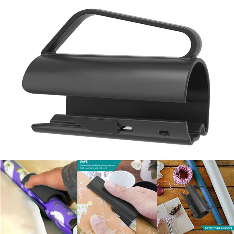 Portable Mini Wrapping Paper Cutter Christmas Packaging Paper Cutting Knife CuttingWrapping Paper Cutter Tool Tube Gift Wrap