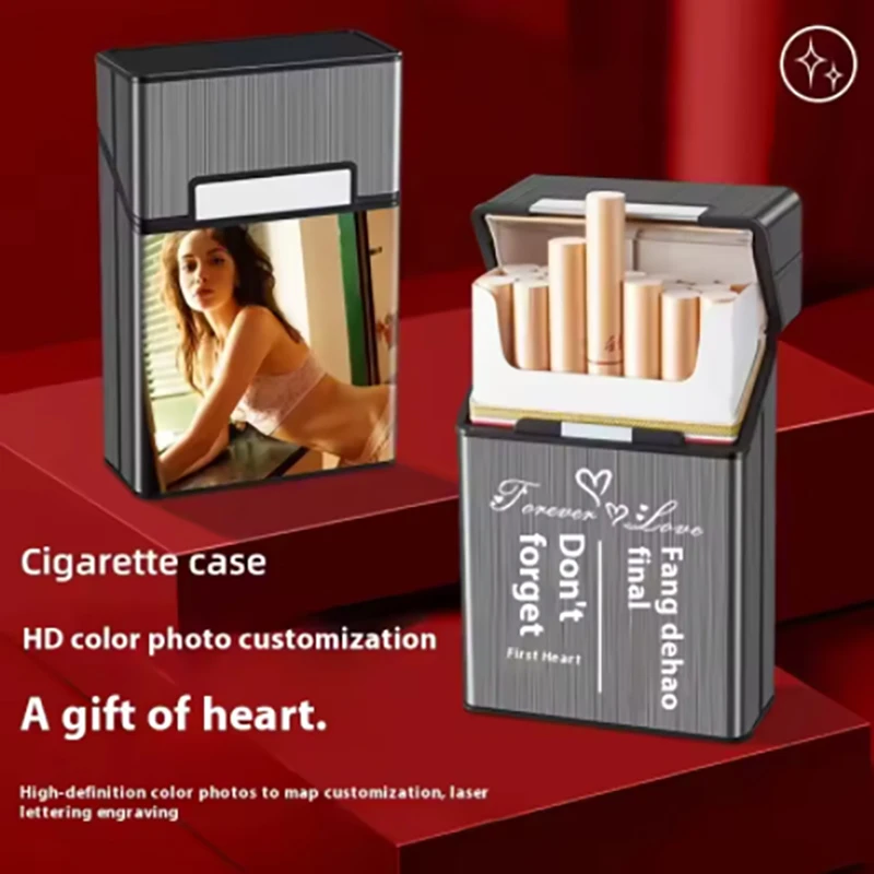 Customized 20-Pack Anti-Pressure And Moisture-Proof Portable Sealed Cigarette Box, Fashionable And Popular Gift For Friends