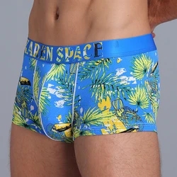 Men Panties Printed Underpants Breathable Ice Silk Boxers Underwear Fashion Mens Male Calzoncillo Hombre