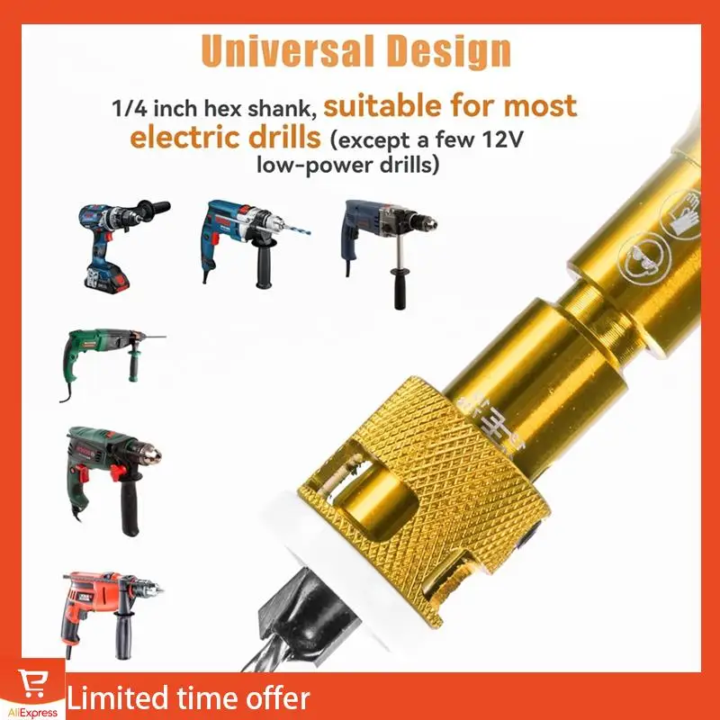 Juego de brocas avellanadoras frescas de 5 uds con varilla Hexshank de liberación de 1/4 pulgadas, juego de brocas ajustables para carpintería para agujero de tornillo de carpintería