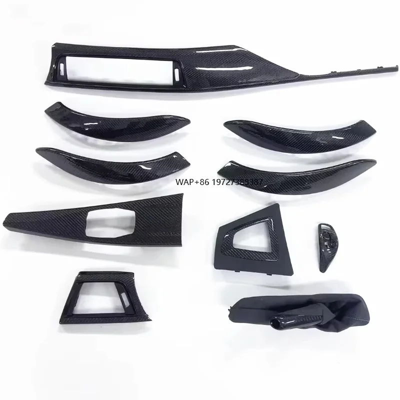 

10pcs Carbon Fiber Replacement Dashboard Interior Trim Kit Set for M4 F10 F13 F20 F22 F30 F32 G22 G30 G42 M240i E90 E92 335i