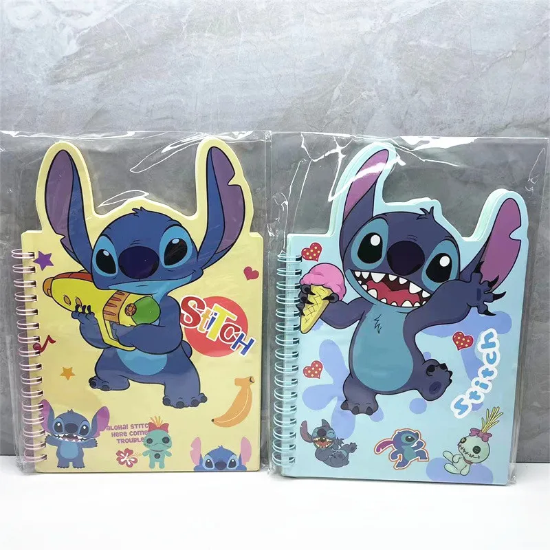 Neue Disney Stich Anime Spule Notebook Cartoon Kawaii Stich Tragbare Spule Buch Täglichen Planer Notizblock Student Schreibwaren Geschenk