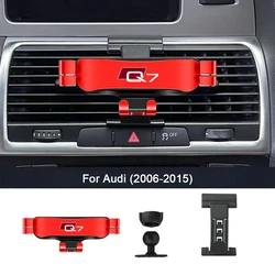 Car Mobile Phone Holder Air Vent Mounts Stand GPS Gravity Navigation Bracket For Audi Q7 4l 4m Accessories