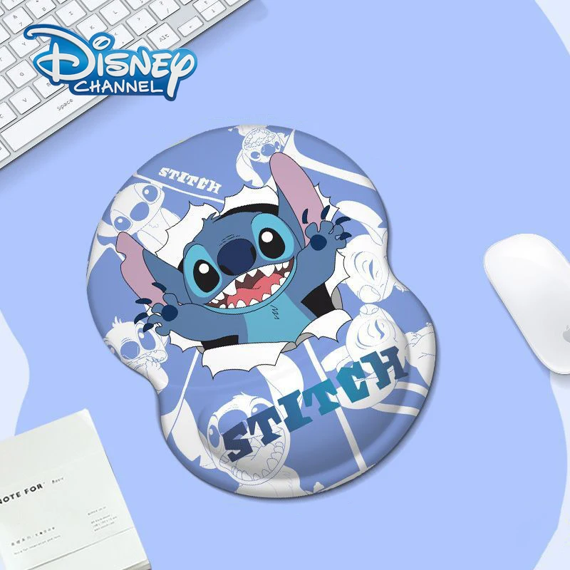 

Disney Mouse Pad Stitch Wrist Rest Cute Cartoon Figures Computer Desk Gamer Mats Hand Wristband 3D Carpet Office Deskmat Gifts