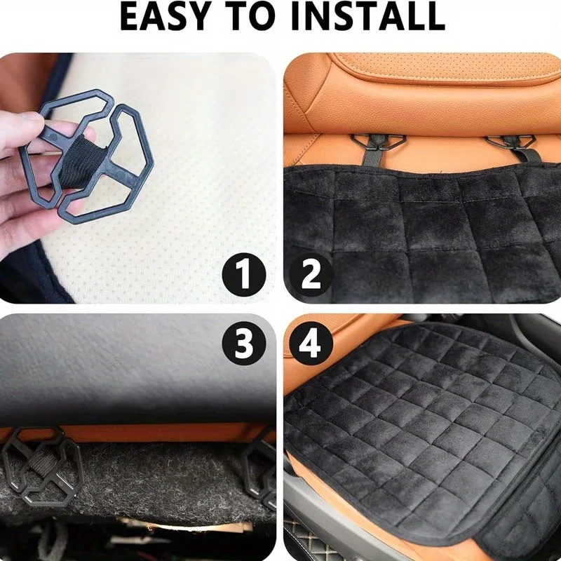 Plush Car Back Seat Protector in Use
