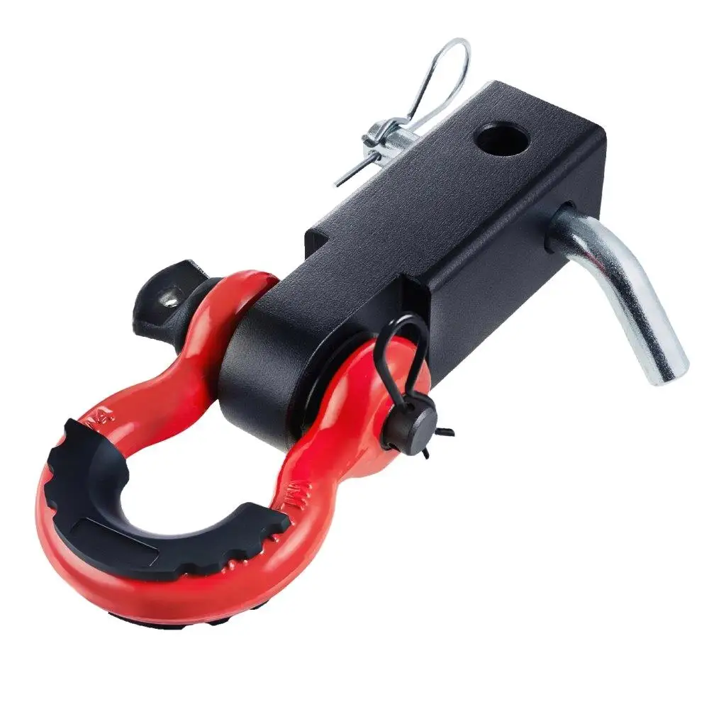 

2" Trailer Shackle Hitch Receiver D-Ring Recovery for truck for Jeep 44100 lbs