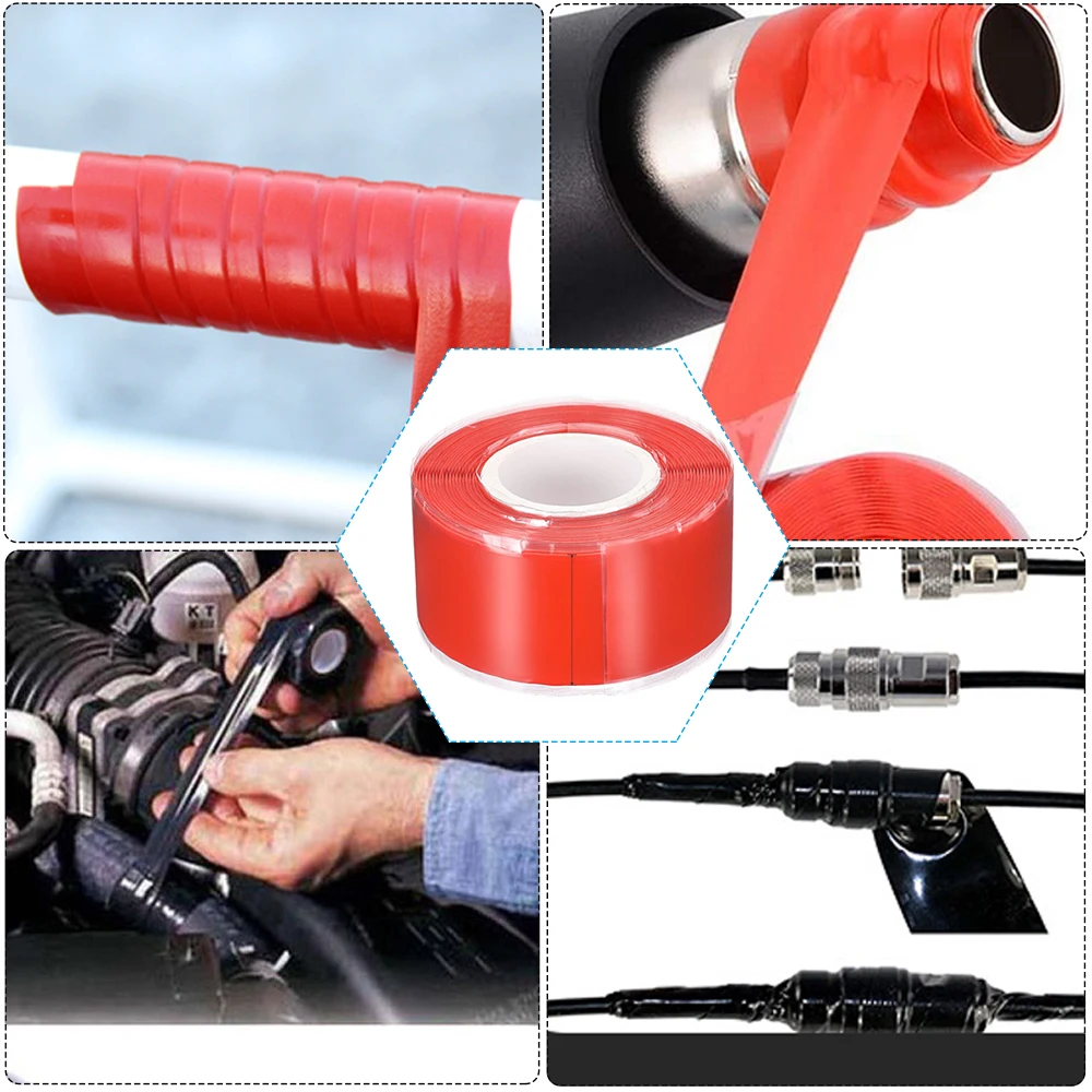 300cm Heat Resist Self-Fusing Silicone Tape Heat Gun Heat Preservation Tape Electrical Insulation Repair Tape Car Wrap Accessory