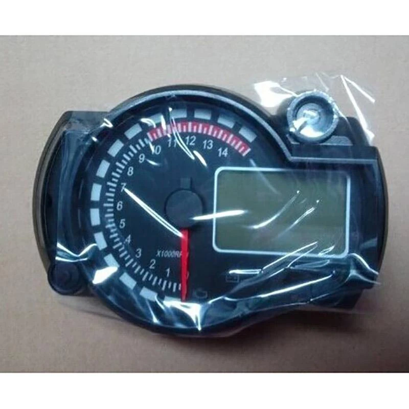 Adjustable LCD Digital Universal Tachometer 2 Colors Backlight Motorcycle Speedometer Odometer MAX 199KM/H