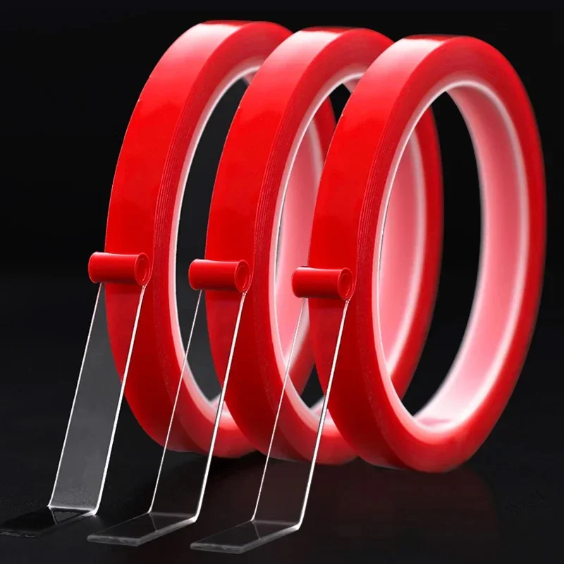 

Strong Adhesive Tape Double-Sided Tape 6-40mm Width 3M/10M Length Transparent Adhesive Waterproof High Temp Resistant