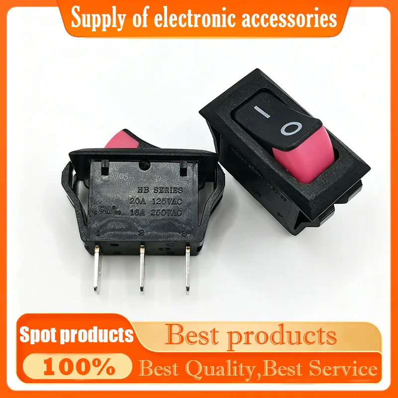 Two-color button 16A 250V ship-shaped switch lever switch 3-pin 2-position HB series silver contacts
